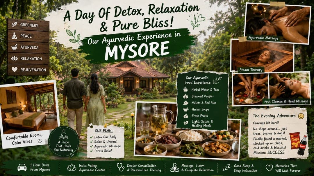 Ayurvedic detox stay near Mysore with greenery cottages massage therapy and peaceful natural surroundings