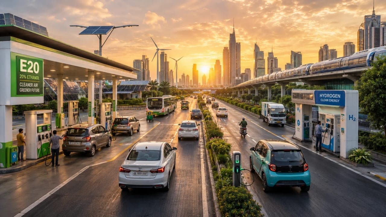 Future mobility in India with multiple clean fuel technologies.
