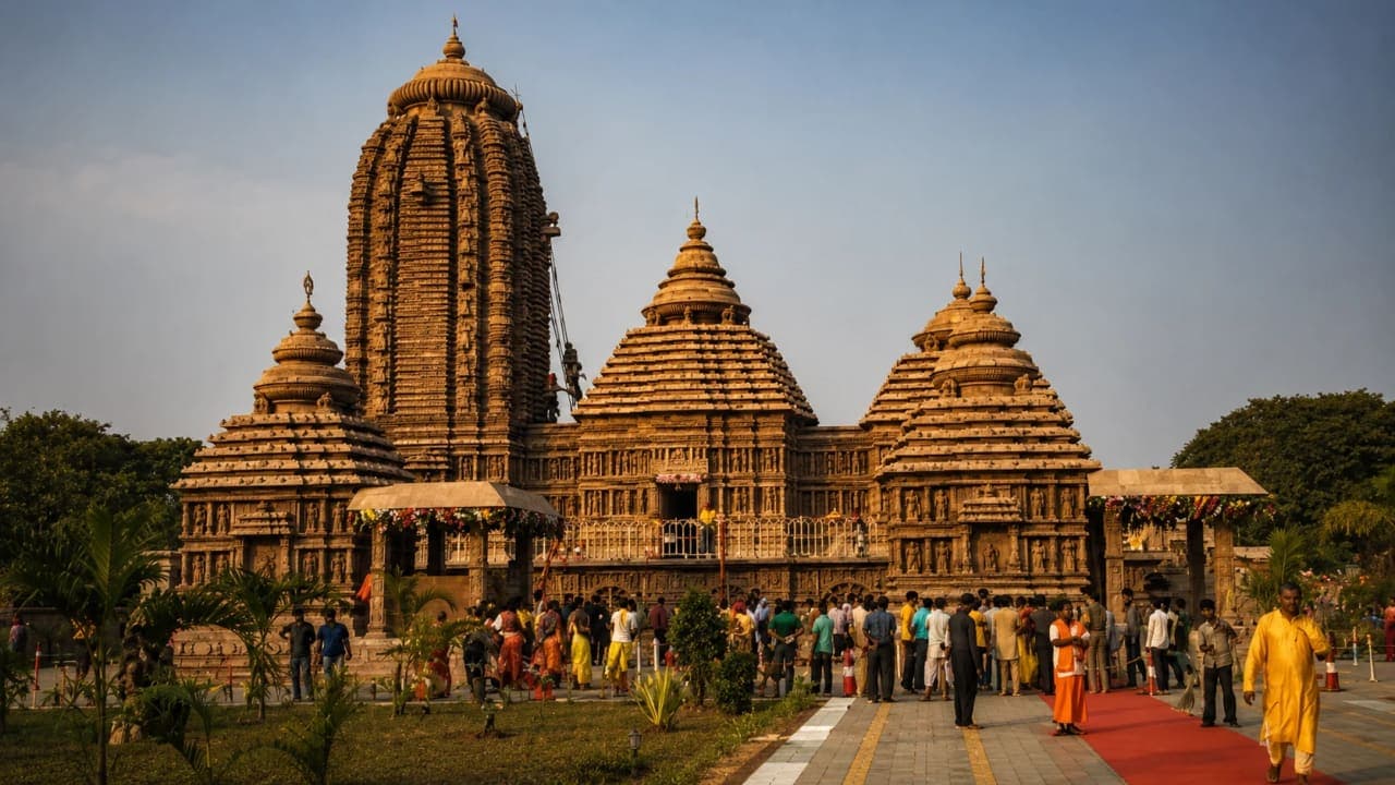 Jagannath Temple in Puri, Odisha, one of the Char Dham pilgrimage sites in Hinduism