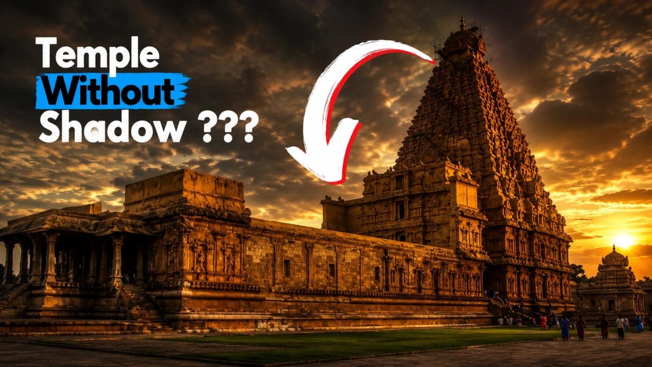 Massive granite capstone placed atop the towering vimana of Brihadeeswarar Temple in Thanjavur.