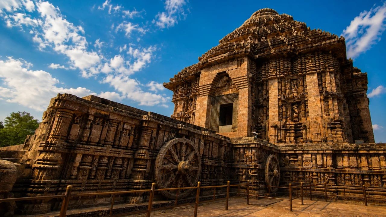 Konark Sun Temple in Odisha, designed as a colossal stone chariot dedicated to the Sun God.