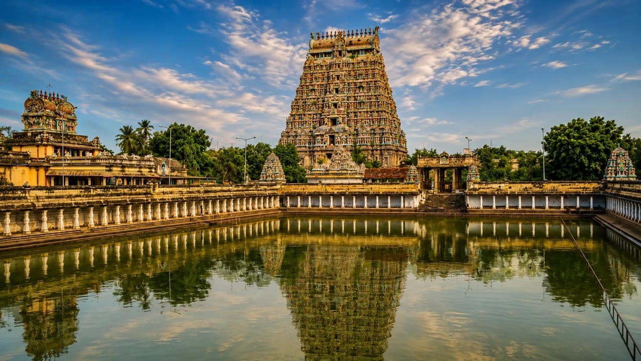 Chidambaram Nataraja Temple in Tamil Nadu, dedicated to Lord Shiva as the Cosmic Dancer.