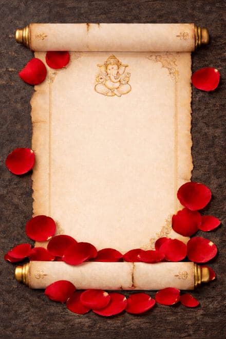 Ganesha Scroll Wedding Invitation preview