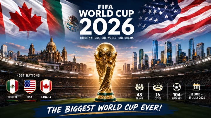 Supporters gathering outside Mexico City Stadium before the opening night of FIFA World Cup 2026